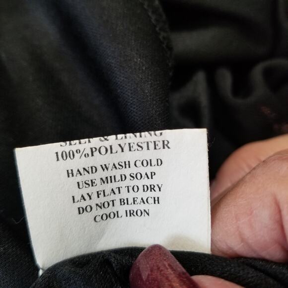 Ruby Rox Black & Teal Cocktail Formal Party Dress Spaghetti Strap Size M - Picture 9 of 9